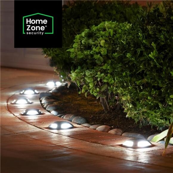 Home Zone Security 4 Packs Solar Deck Light Outdoor 20 Lumens Waterproof - Picture 2 of 7